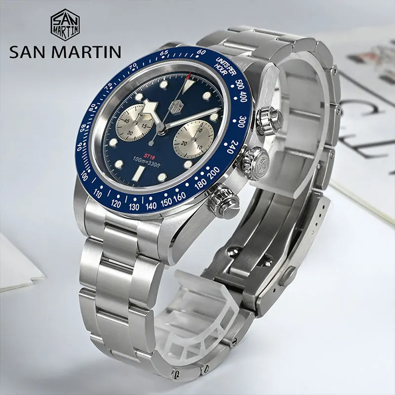 Мужские спортивные часы San Martin 40 мм модные панды BB хронограф ретро Роскошные ST1901 механические сапфировые 10 бар светящиеся BGW9
Мужские спортивные часы San Martin 40 мм модные панды BB хронограф ретро Роскошные ST1901 механические сапфировые 10 бар светящиеся BGW9