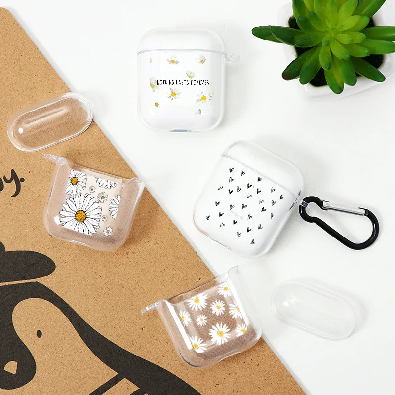 Чехол для наушников Apple Airpods 2/1, чехол с милыми цветочными маргаритками, чехол для Airpod, защитный чехол для наушников, аксессуары
Чехол для наушников Apple Airpods 2/1, чехол с милыми цветочными маргаритками, чехол для Airpod, защитный чехол для наушников, аксессуары