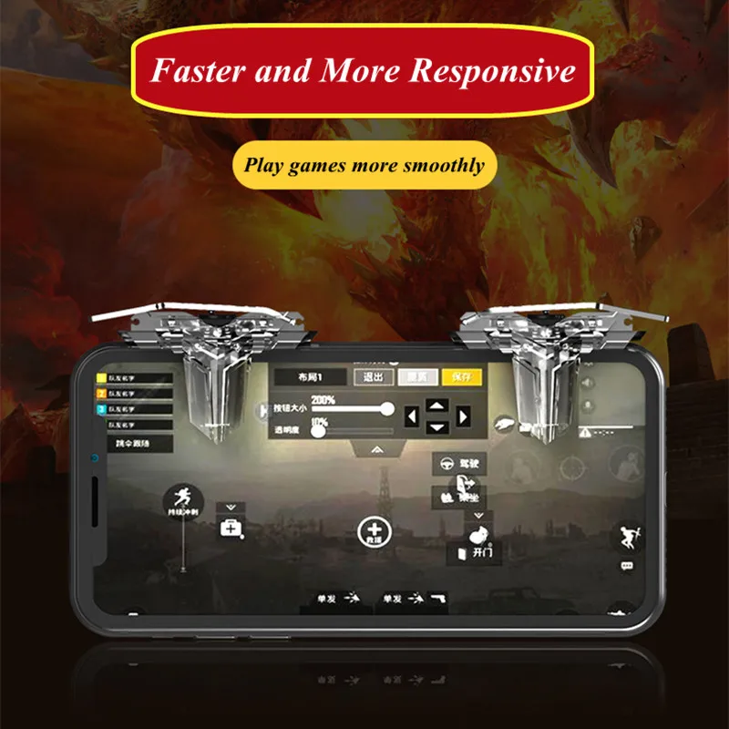 2Pcs Mobile Phone Gaming Trigger Gamepad Joystick for PUBG Button Handle L1R1 Shooter Controller Keypads Grip for IPhone Android
2Pcs Mobile Phone Gaming Trigger Gamepad Joystick for PUBG Button Handle L1R1 Shooter Controller Keypads Grip for IPhone Android