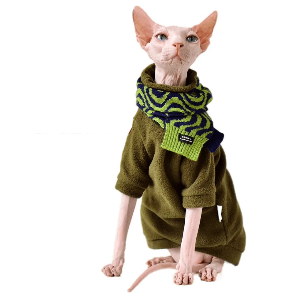 Fleece minimalist style Winter Bottoming Shirt Devon Rex Kitten Outfits Autumn Sphinx Hairless Cat Clothes Sphynx cat costume
Fleece minimalist style Winter Bottoming Shirt Devon Rex Kitten Outfits Autumn Sphinx Hairless Cat Clothes Sphynx cat costume