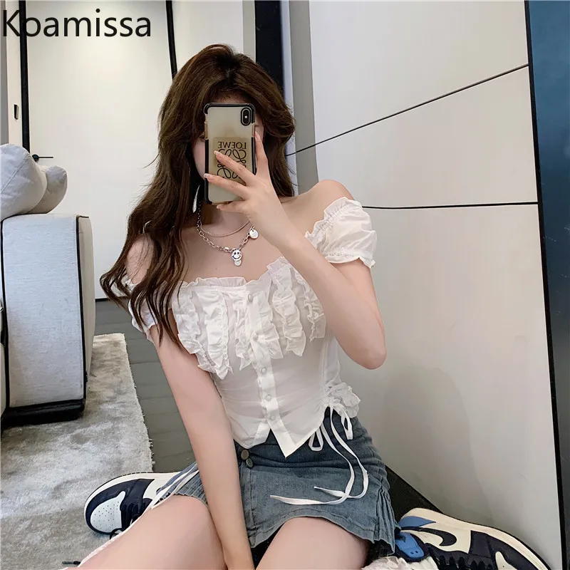 Koamissa Sexy Women Slim Blouse Summer Fashion Lady Chic Summer Shirt Short Sleeves 2022 Outerwear Tops Cropped Blusas Stitch
Koamissa Sexy Women Slim Blouse Summer Fashion Lady Chic Summer Shirt Short Sleeves 2022 Outerwear Tops Cropped Blusas Stitch