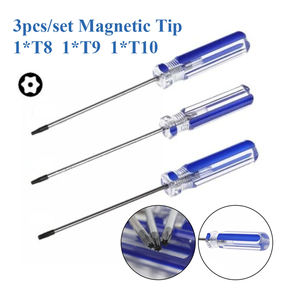 3Pcs T8 T9 T10 Precision Magnetic Screwdriver Chromium Vanadium Alloy Steel For Xbox 360 Wireless Controller Screwdriver 132mm
3Pcs T8 T9 T10 Precision Magnetic Screwdriver Chromium Vanadium Alloy Steel For Xbox 360 Wireless Controller Screwdriver 132mm
