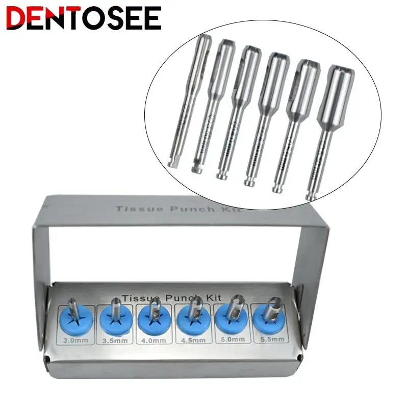 6Pcs/set Dental Implant Tissue Punch Kit Stainless Steel Planting Tools Surgical Instrument
6Pcs/set Dental Implant Tissue Punch Kit Stainless Steel Planting Tools Surgical Instrument