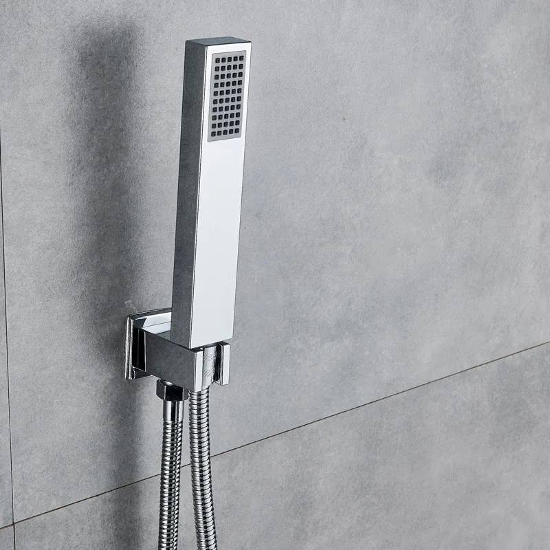 Chrome Handshower Head Wall Mounted Handshower Bracket Stainless Steel Shower Hose 150cm Shower Faucet Replace Head
Chrome Handshower Head Wall Mounted Handshower Bracket Stainless Steel Shower Hose 150cm Shower Faucet Replace Head