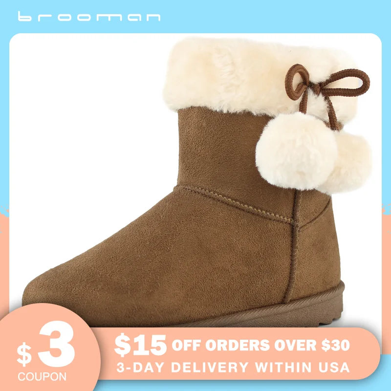 brooman Girl's Winter Snow Boots Warm Faux Fur Lined Short Fashion Boot
brooman Girl's Winter Snow Boots Warm Faux Fur Lined Short Fashion Boot