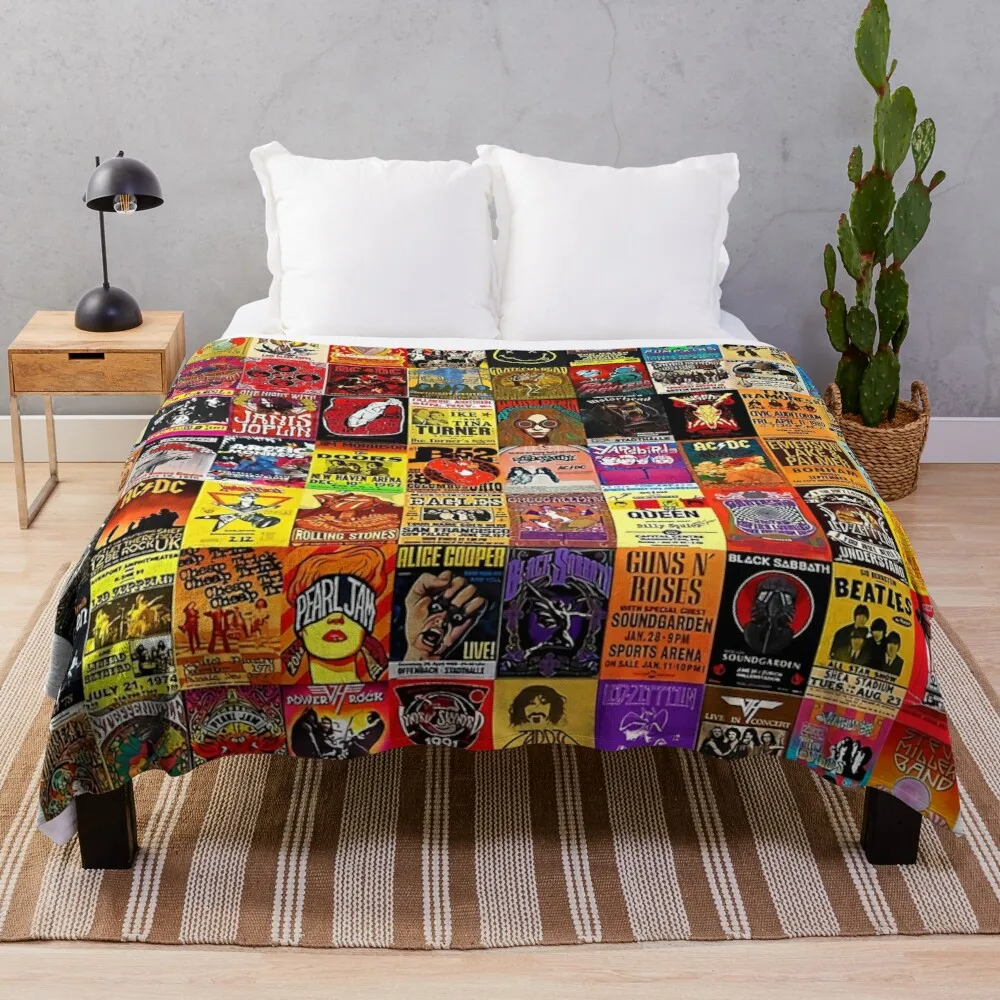 A Collage Of Band RockThrow Blanket Personalized gift 
A Collage Of Band RockThrow Blanket Personalized gift