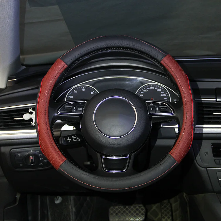 Leather steering wheel cover universal four seasons wear-resistant non-slip breathable leather car handle cover
Leather steering wheel cover universal four seasons wear-resistant non-slip breathable leather car handle cover