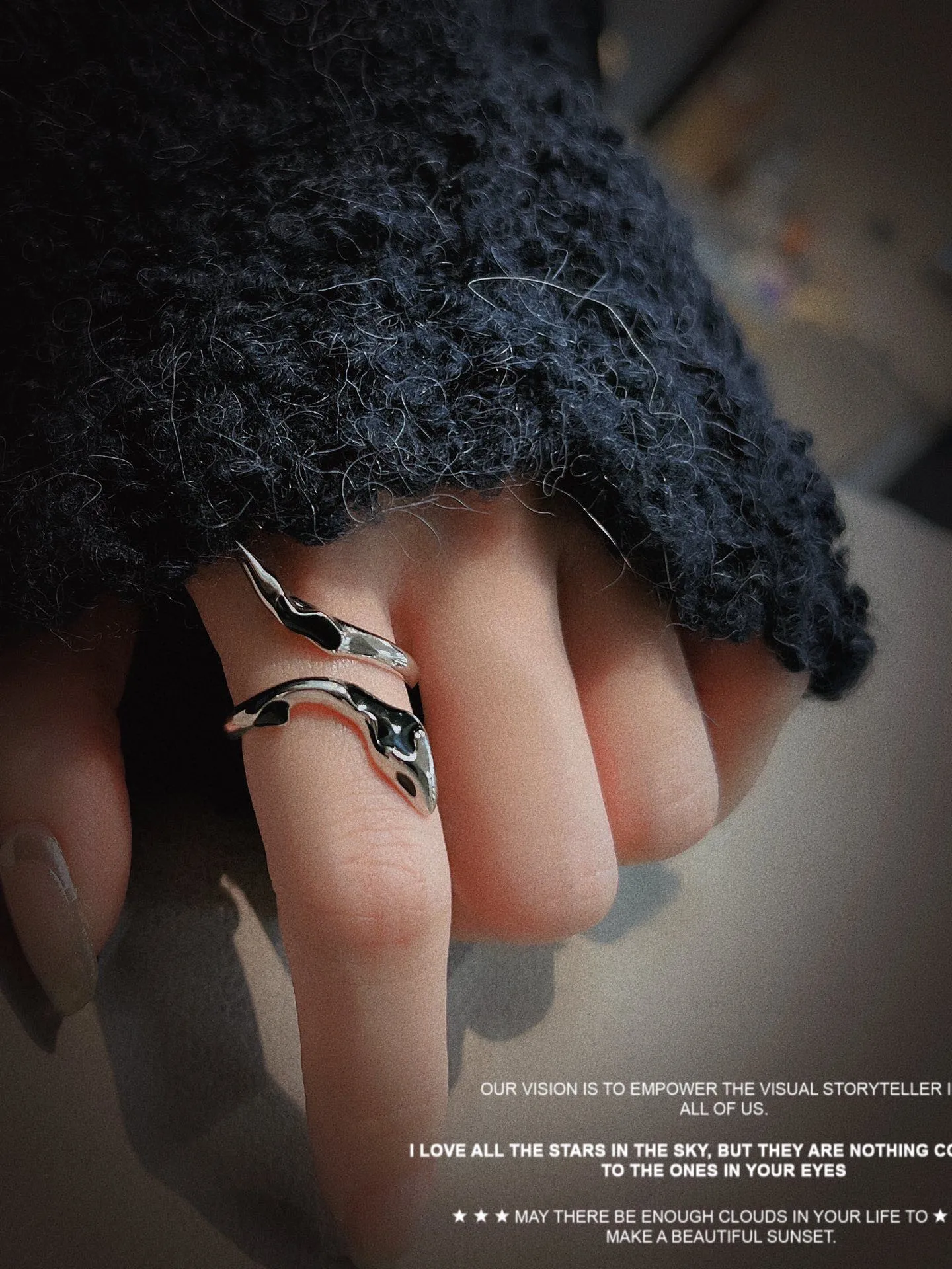 

Silver 925 Asexual Slytherin Blue Snake Black Snake Ring Senior Cold Bracelet Couple Male and Female