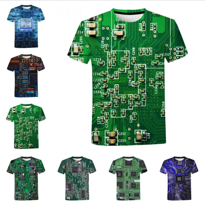Circuit Board 3D Printed T Shirt Men Summer Creative Casual Electronic Chip Short Sleeve Harajuku Streetwear Loose T shirt Top
Circuit Board 3D Printed T Shirt Men Summer Creative Casual Electronic Chip Short Sleeve Harajuku Streetwear Loose T shirt Top