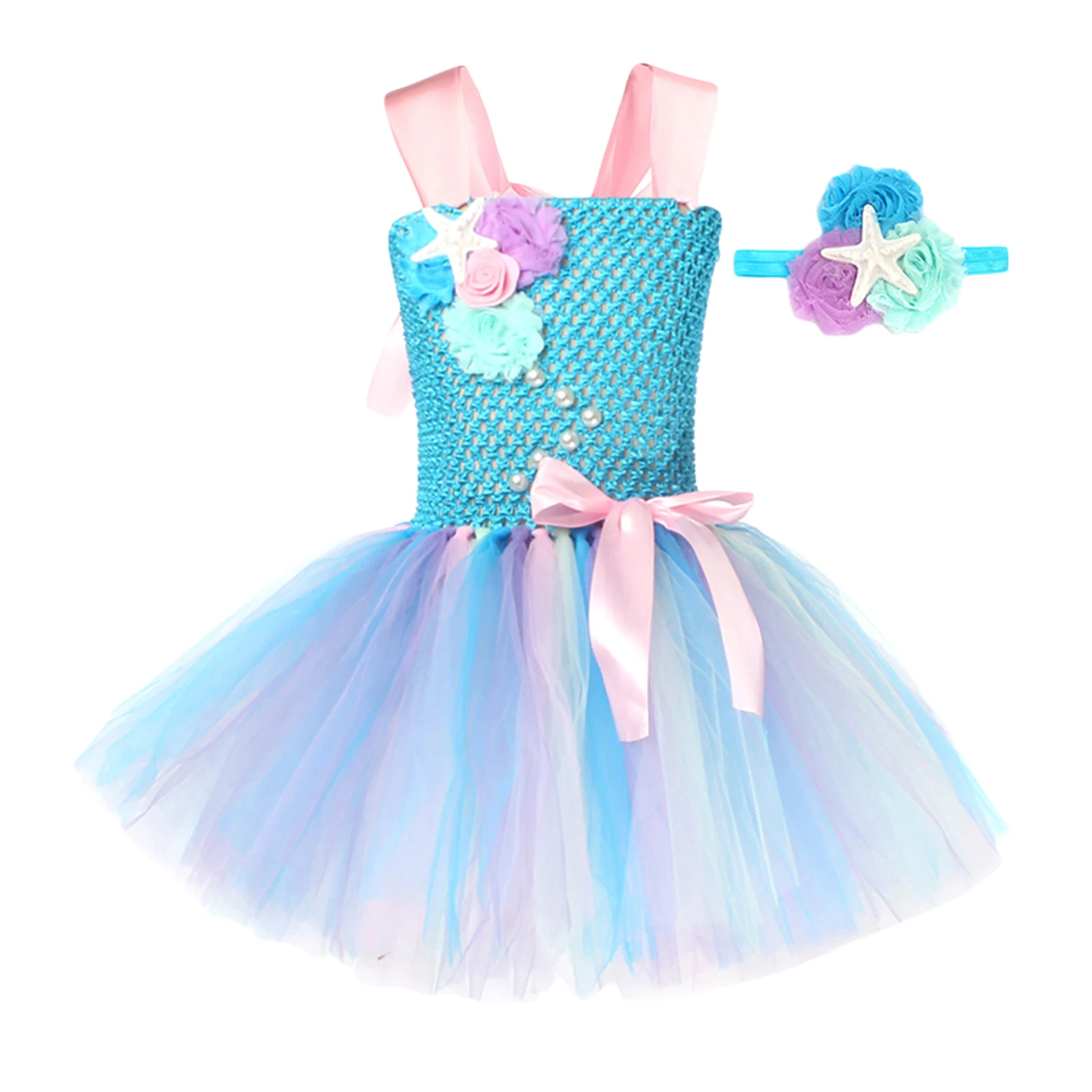 Disney Girls Mermaid Tutu Dress Rainbow Princess Girl Christmas Halloween Cosplay Costume With Headband Sets Children Clothing
Disney Girls Mermaid Tutu Dress Rainbow Princess Girl Christmas Halloween Cosplay Costume With Headband Sets Children Clothing