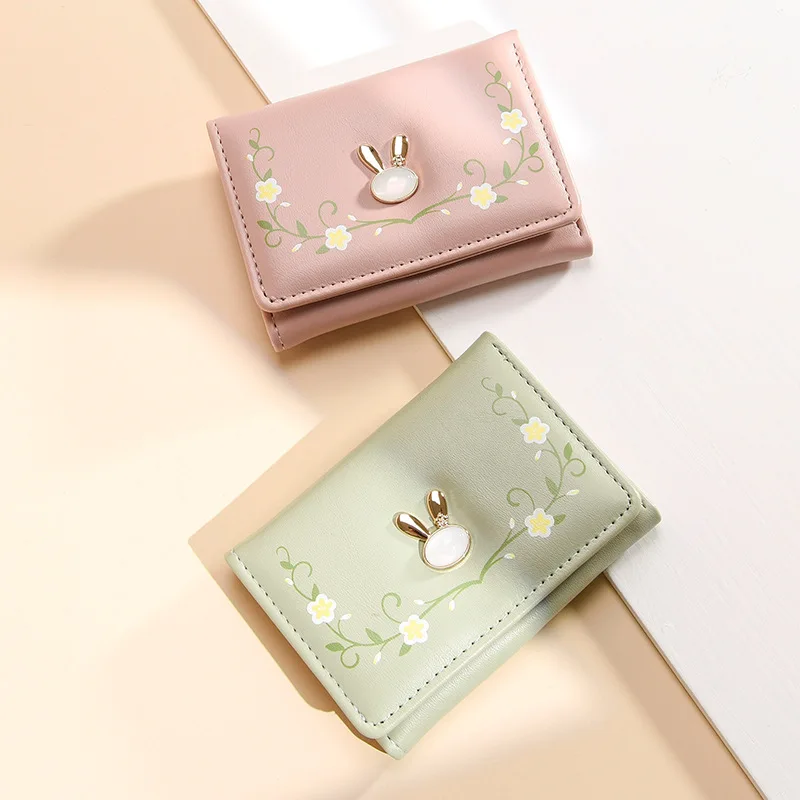 Korean Women Cute Rabbit Short Wallet New Girl Wallet Pu Leather Women Coin Purse Female Card Holder Case Bag Trifold Wallet
Korean Women Cute Rabbit Short Wallet New Girl Wallet Pu Leather Women Coin Purse Female Card Holder Case Bag Trifold Wallet
