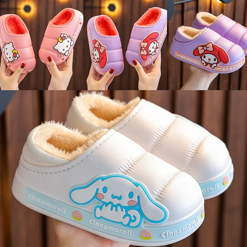 Hello Kitty Children Cotton Shoes Sanrios Cinnamoroll Children Winter Waterproof Slippers Boys Girls Baby Warm Non-slip Slippers
Hello Kitty Children Cotton Shoes Sanrios Cinnamoroll Children Winter Waterproof Slippers Boys Girls Baby Warm Non-slip Slippers