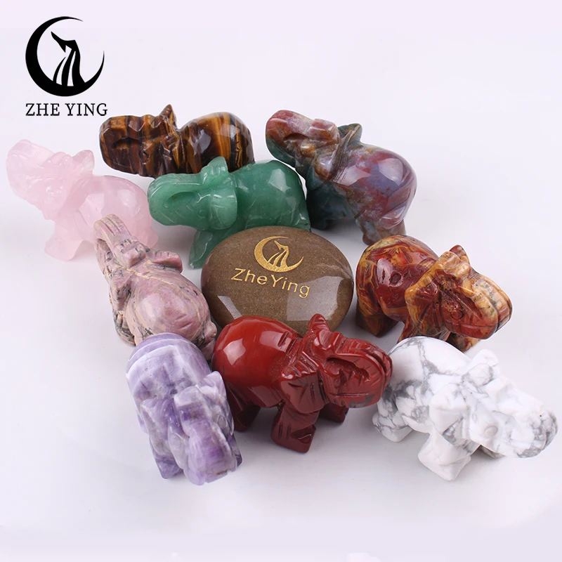 Zhe Ying 50x38mm Elephant Statue Natural Rose Quartz Tiger Eye Jasper Agate Healing Crystals Stones Home Decoration Ornament 75g
Zhe Ying 50x38mm Elephant Statue Natural Rose Quartz Tiger Eye Jasper Agate Healing Crystals Stones Home Decoration Ornament 75g