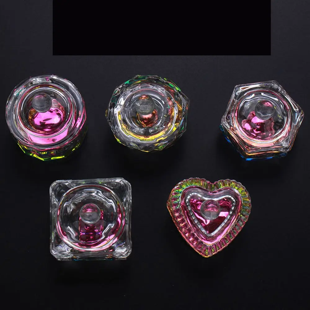 AB Color Nail Art Acrylic Crystal Cups Liquid Powder Dappen Dish Glassware With Lid Manicure Dedicated Star Anise Cup Tools
AB Color Nail Art Acrylic Crystal Cups Liquid Powder Dappen Dish Glassware With Lid Manicure Dedicated Star Anise Cup Tools