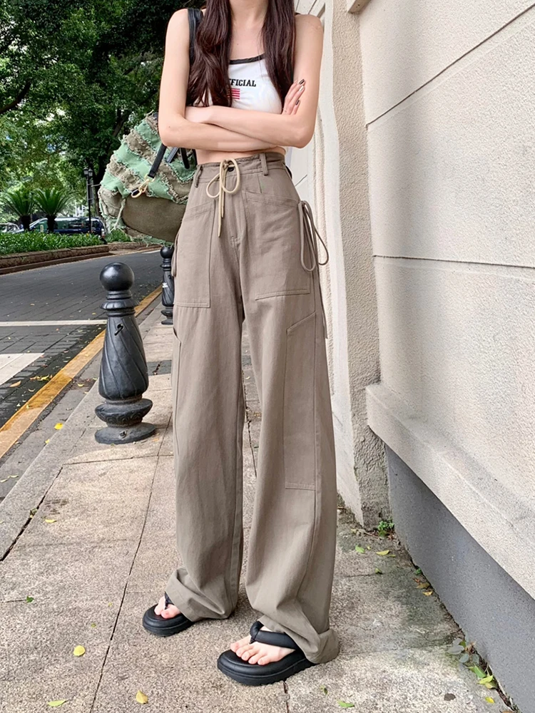 Женские брюки-карго Harajuku BF Style, мешковатые американские винтажные брюки, уличная одежда, Свободные повседневные брюки с карманами и кулиской в стиле Харадзюку, лето 2022
Женские брюки-карго Harajuku BF Style, мешковатые американские винтажные брюки, уличная одежда, Свободные повседневные брюки с карманами и кулиской в стиле Харадзюку, лето 2022