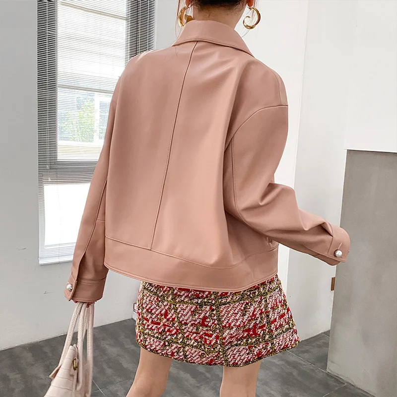 2023Leather jacket,Fashion High Quality 100% Real Sheepskin Leather Coat Female Spring Autumn Genuine Leather Jackets Women Cuer
2023Leather jacket,Fashion High Quality 100% Real Sheepskin Leather Coat Female Spring Autumn Genuine Leather Jackets Women Cuer