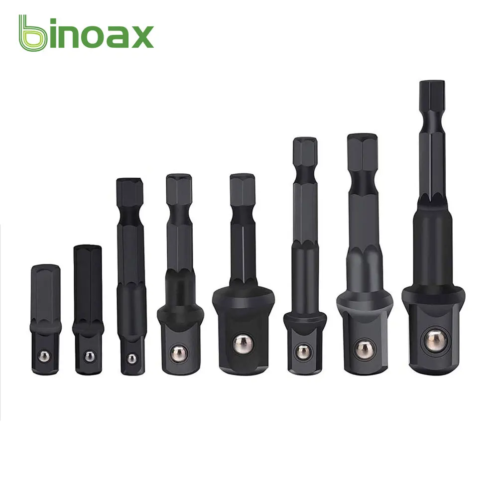 Binoax 3/8 Pcs Power Drill Sockets Adapter Sets 1/4" 3/8" 1/2" Hex Shank Impact Driver Socket Adapter Socket to Drill Adapter
Binoax 3/8 Pcs Power Drill Sockets Adapter Sets 1/4" 3/8" 1/2" Hex Shank Impact Driver Socket Adapter Socket to Drill Adapter