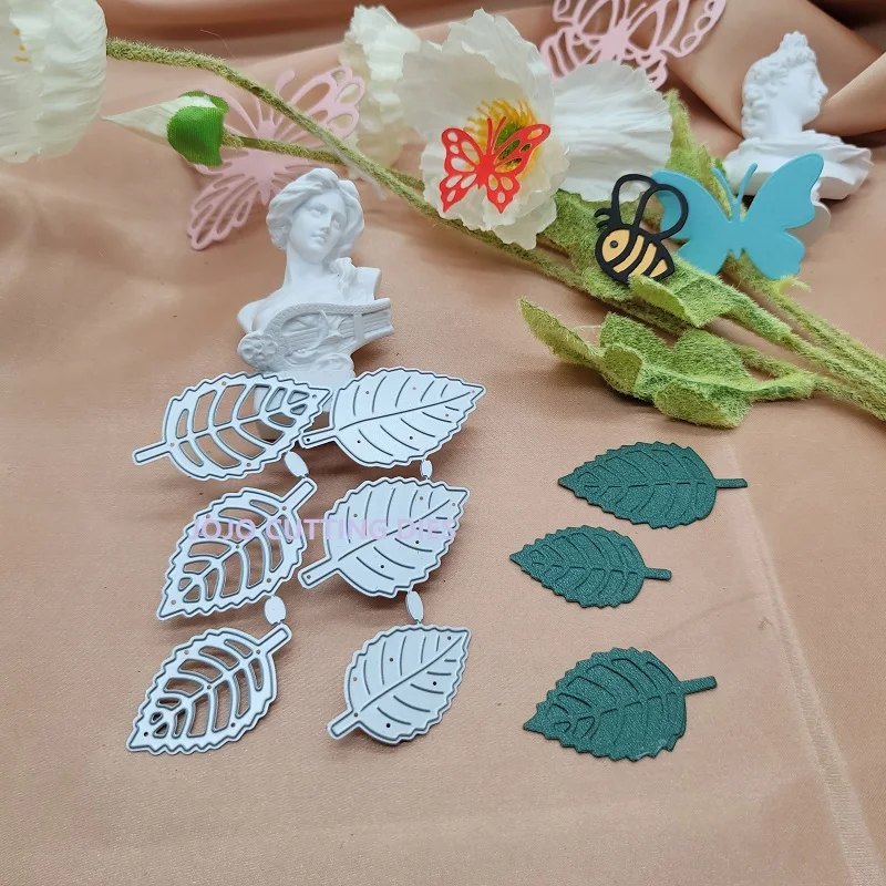 6 Pcs Leaves Metal Cutting Dies Mold Scrapbook Seal DIY Manual Mold Home Album Production Tool High Carbon Steel Material
6 Pcs Leaves Metal Cutting Dies Mold Scrapbook Seal DIY Manual Mold Home Album Production Tool High Carbon Steel Material