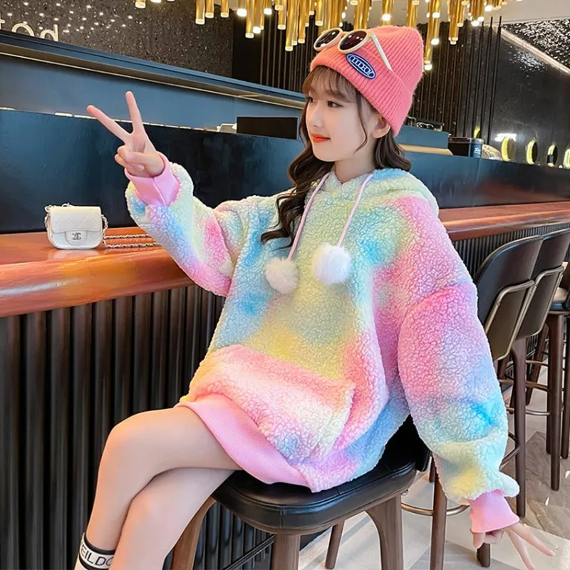 Girls Sweatshirts Tops Overcoat Outwear 2022 Rainbow Thicken Warm Winter Autumn Plus Size School Children's Clothing
Girls Sweatshirts Tops Overcoat Outwear 2022 Rainbow Thicken Warm Winter Autumn Plus Size School Children's Clothing