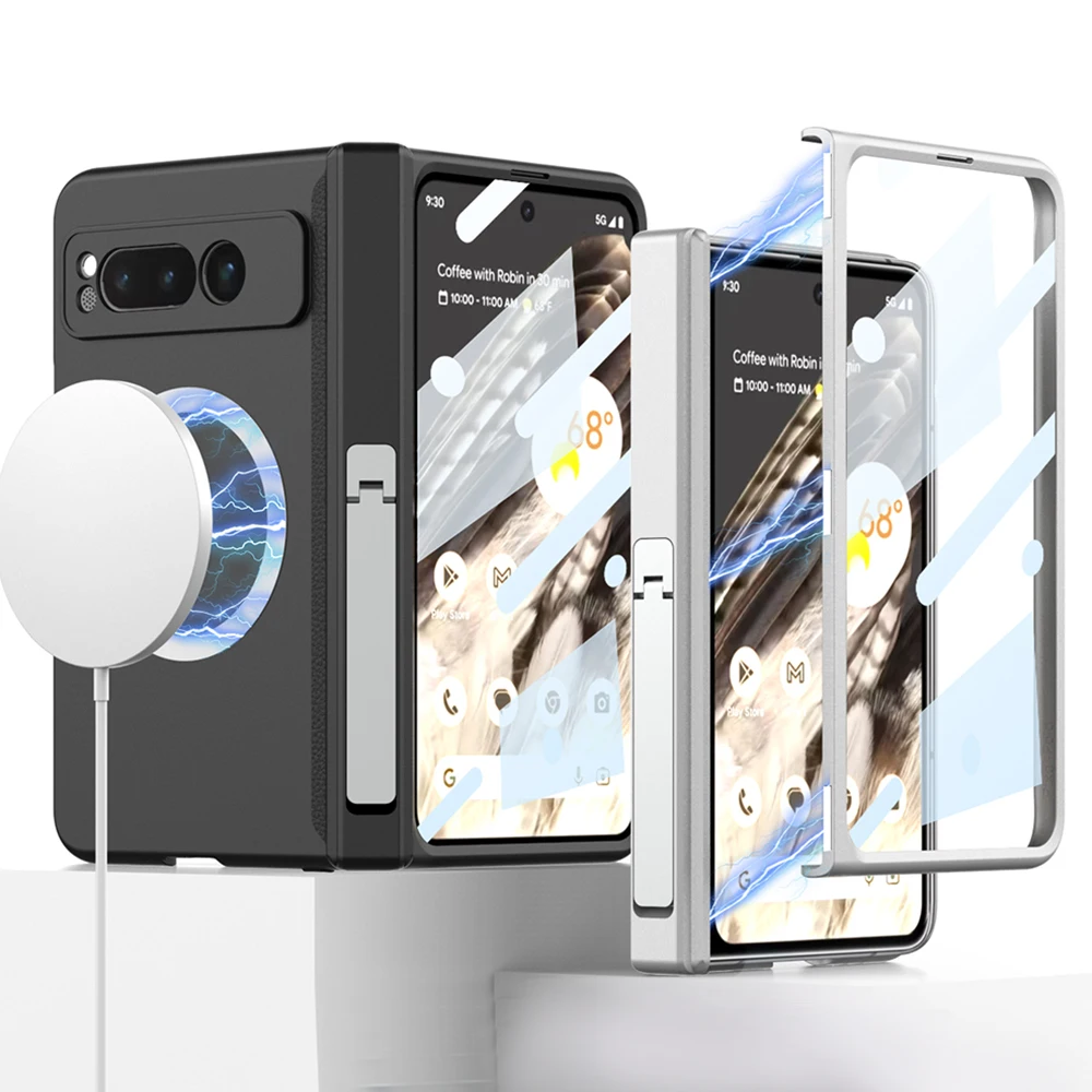 For Magsafe Wireless Charging Magnetic For Google Pixel Fold Magnet Hinge Pen Box HD Glass Screen Full Protect Kickstand Cover 
For Magsafe Wireless Charging Magnetic For Google Pixel Fold Magnet Hinge Pen Box HD Glass Screen Full Protect Kickstand Cover