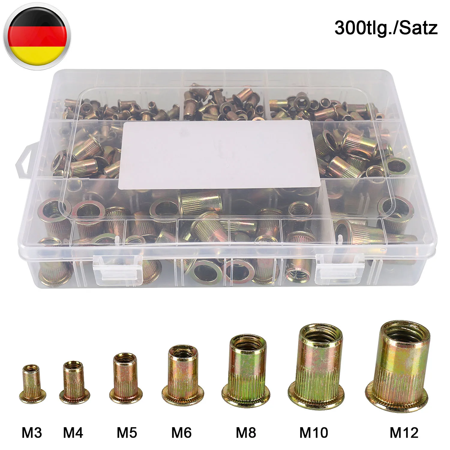High Quality 300pcs Zinc Plated Steel Rivet Nuts in Multiple Sizes - Perfect for a Variety of Industrial Applications!
High Quality 300pcs Zinc Plated Steel Rivet Nuts in Multiple Sizes - Perfect for a Variety of Industrial Applications!