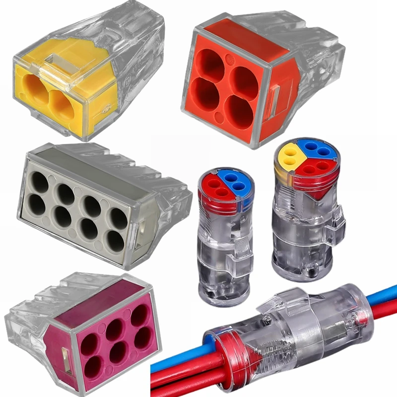 Wire Connectors Mini Fast Wiring Cable Conector 102/104/106/108/724/736 for Junction Box Conductors Push-in Terminal Block
Wire Connectors Mini Fast Wiring Cable Conector 102/104/106/108/724/736 for Junction Box Conductors Push-in Terminal Block