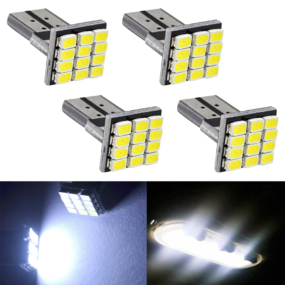 Светодиодные Лампы Для Автомобиля 2/10 T10 W5W 12SMD 1206, Белые, Без Ошибок, Canbus, Для Внешних Фонарей, Задних Фонарей
Светодиодные Лампы Для Автомобиля 2/10 T10 W5W 12SMD 1206, Белые, Без Ошибок, Canbus, Для Внешних Фонарей, Задних Фонарей