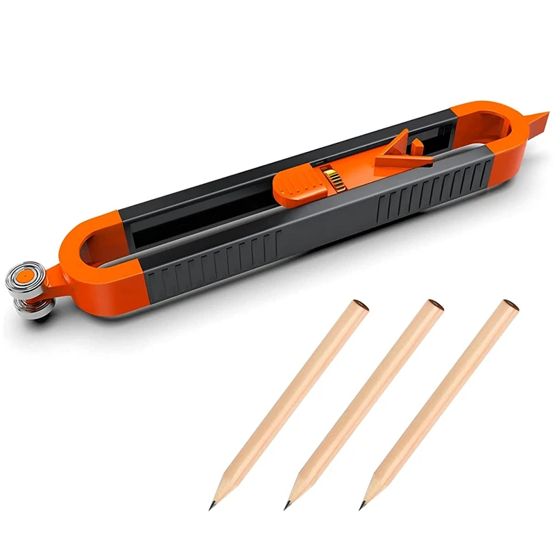 Contour Measuring Tool With Lock For Pencil - Wood Scribe Tool Edge Corner Measuring Profile Duplicator With 3 Pencils
Contour Measuring Tool With Lock For Pencil - Wood Scribe Tool Edge Corner Measuring Profile Duplicator With 3 Pencils