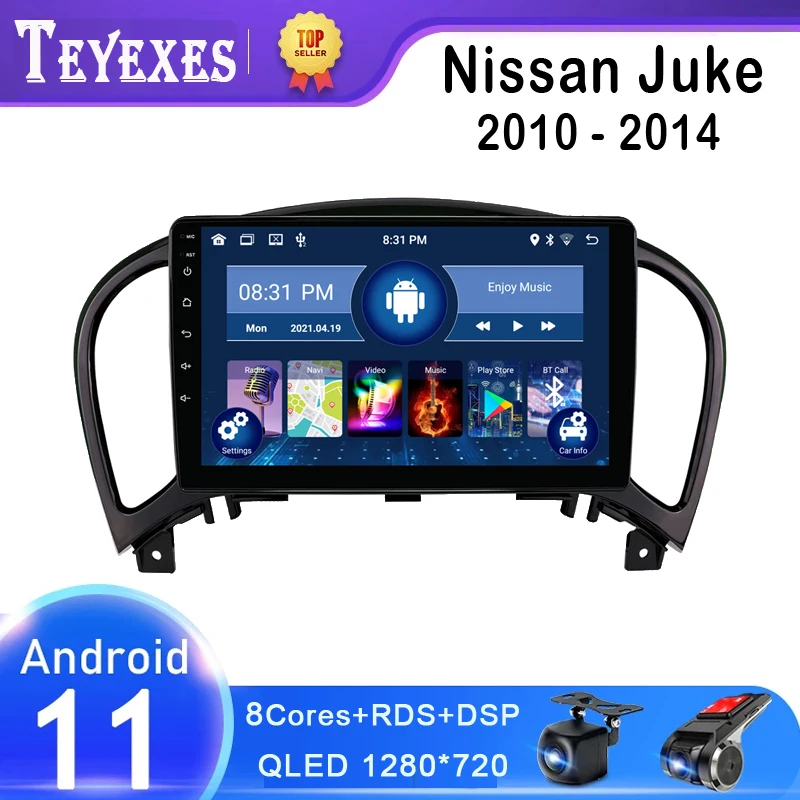 Автомобильный радиоприемник TEYEXES 2Din для Nissan Juke 2010 2011-2014, стерео, мультимедийный видеоплеер, навигация GPS, Android 11, 2 Din
Автомобильный радиоприемник TEYEXES 2Din для Nissan Juke 2010 2011-2014, стерео, мультимедийный видеоплеер, навигация GPS, Android 11, 2 Din