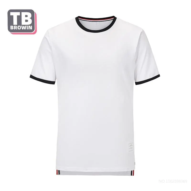 TB BROWIN THOM Men's T-shirt Summer Fashion Brand Clothing Pure Cotton Jersey Short Sleeve Striped 4-Bar Casual Sweatshirt
TB BROWIN THOM Men's T-shirt Summer Fashion Brand Clothing Pure Cotton Jersey Short Sleeve Striped 4-Bar Casual Sweatshirt