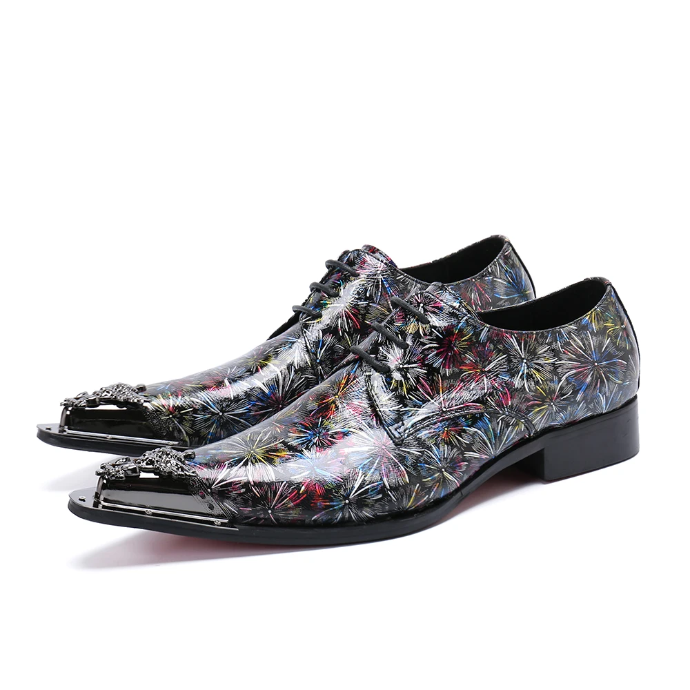 New British Style Lace Up Print Prom Shoes Social Metal Pointed Toe Brogue Shoes Fashion Male Genuine Leather Derby Shoes
New British Style Lace Up Print Prom Shoes Social Metal Pointed Toe Brogue Shoes Fashion Male Genuine Leather Derby Shoes