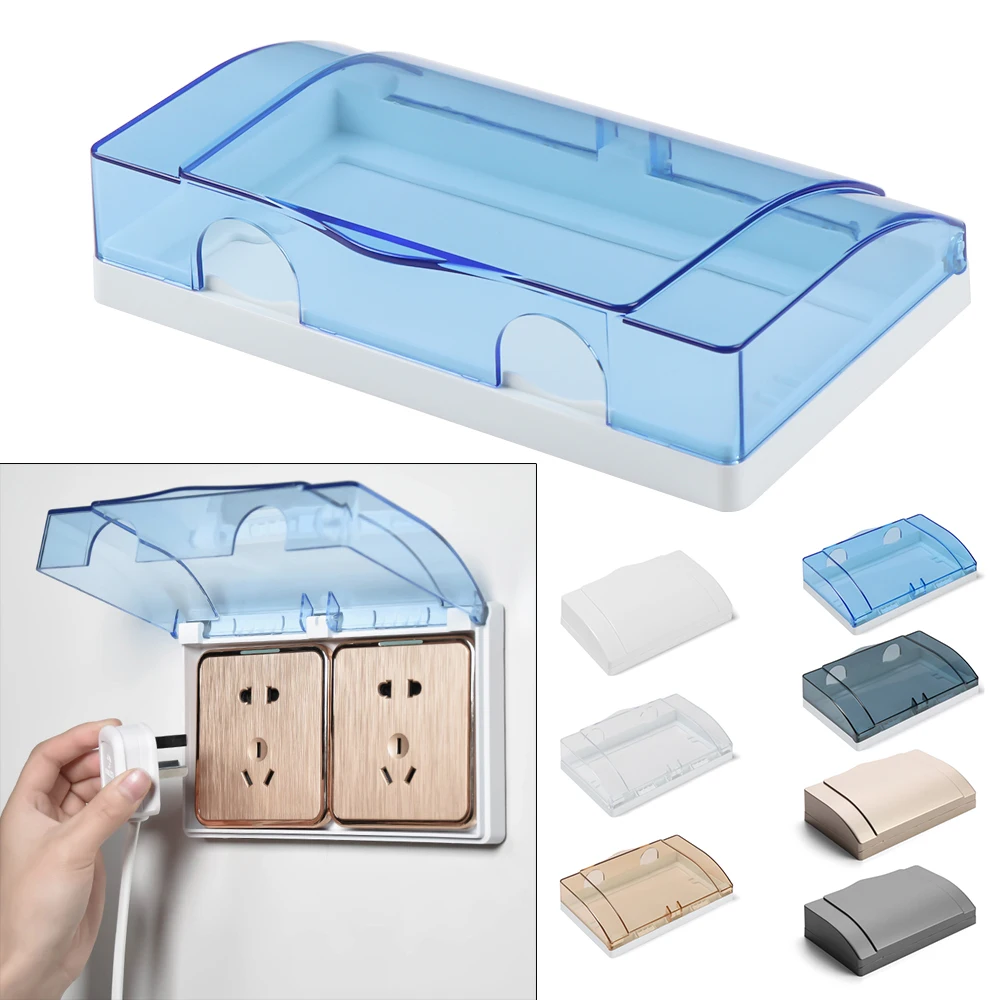 1PC 86 Type Waterproof Electric Plug Cover Splash Box Double Sockets Switch Protection Box Socket Protector Bathroom Supplies
1PC 86 Type Waterproof Electric Plug Cover Splash Box Double Sockets Switch Protection Box Socket Protector Bathroom Supplies