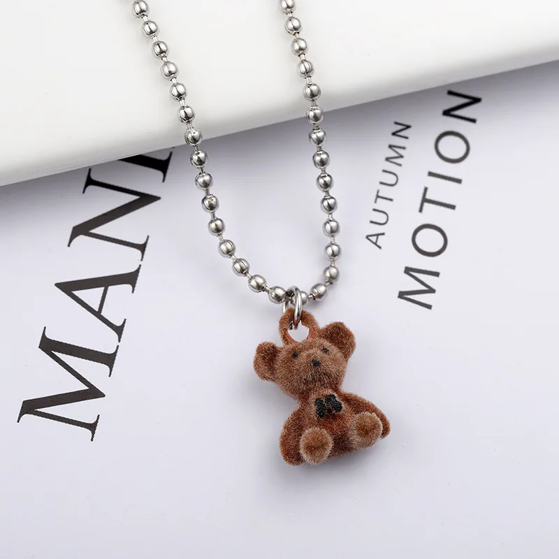 2023 Multi Style Plush Cute Bear Pendant Necklace for Women Long Titanium Steel Beaded Chain Trend Girlfriend 's Gift Jewelry
2023 Multi Style Plush Cute Bear Pendant Necklace for Women Long Titanium Steel Beaded Chain Trend Girlfriend 's Gift Jewelry