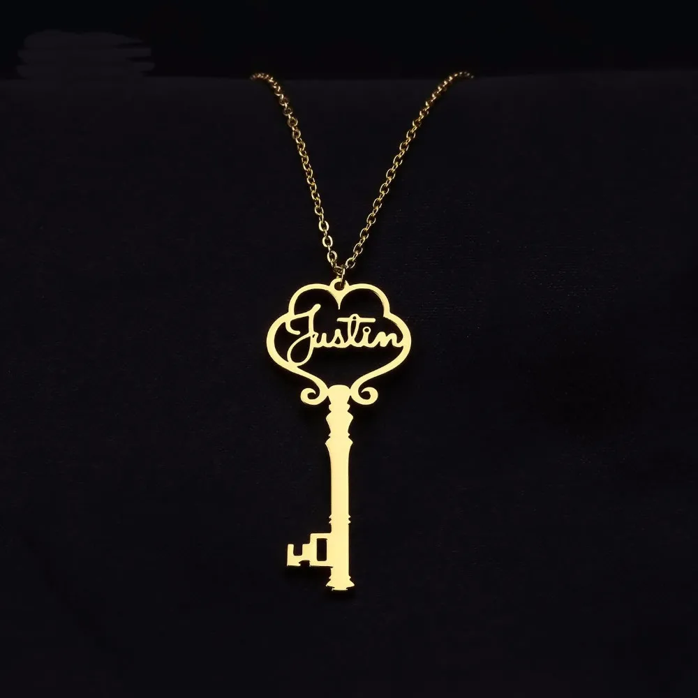 Customized Fashion Stainless Steel Name Necklace Personalized Key Choker Necklace Pendant Nameplate Gift Customized Products
Customized Fashion Stainless Steel Name Necklace Personalized Key Choker Necklace Pendant Nameplate Gift Customized Products