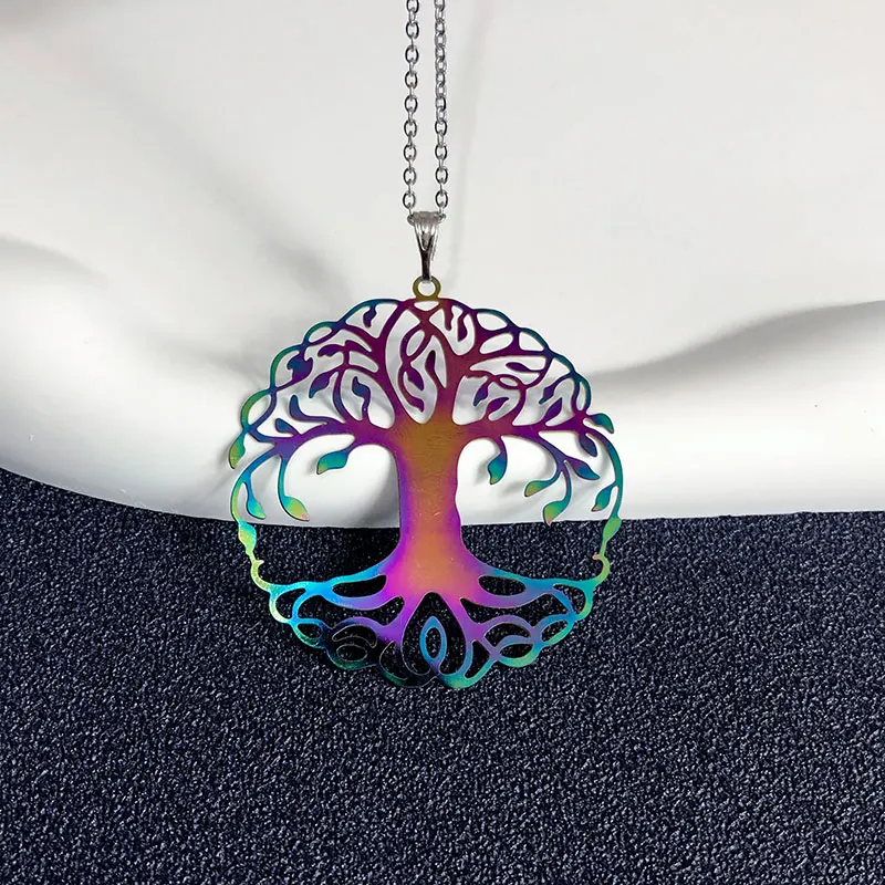 Vintage Colorful Tree of Life Necklace for Women Girls Big Hollow Metal Pendant Chains Necklace Jewelry Family Mother's Gifts
Vintage Colorful Tree of Life Necklace for Women Girls Big Hollow Metal Pendant Chains Necklace Jewelry Family Mother's Gifts