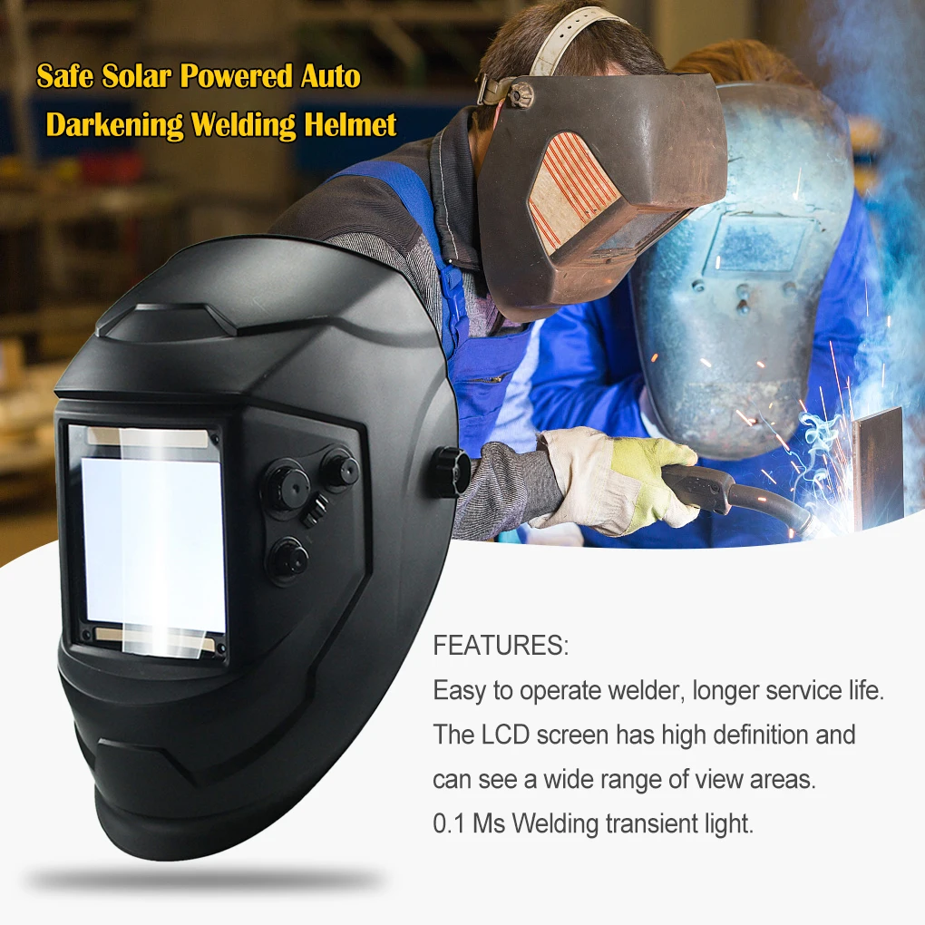 Welding Helmets True Color Large Viewing Screen Automatic Dimming 4 Arch Sensor Welder Hood for Grinding Cutting
Welding Helmets True Color Large Viewing Screen Automatic Dimming 4 Arch Sensor Welder Hood for Grinding Cutting