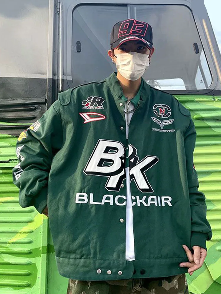 2022SS niche jacket trend letter print American high street heavy industry embroidered racing coat motorcycle suit bomber jacket
2022SS niche jacket trend letter print American high street heavy industry embroidered racing coat motorcycle suit bomber jacket