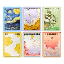 A4 Oil Painting Flip Up Coil Sketching Book Thickened 50 Inner Pages Art Special High Beauty Sketching 16K Drawing Notebook