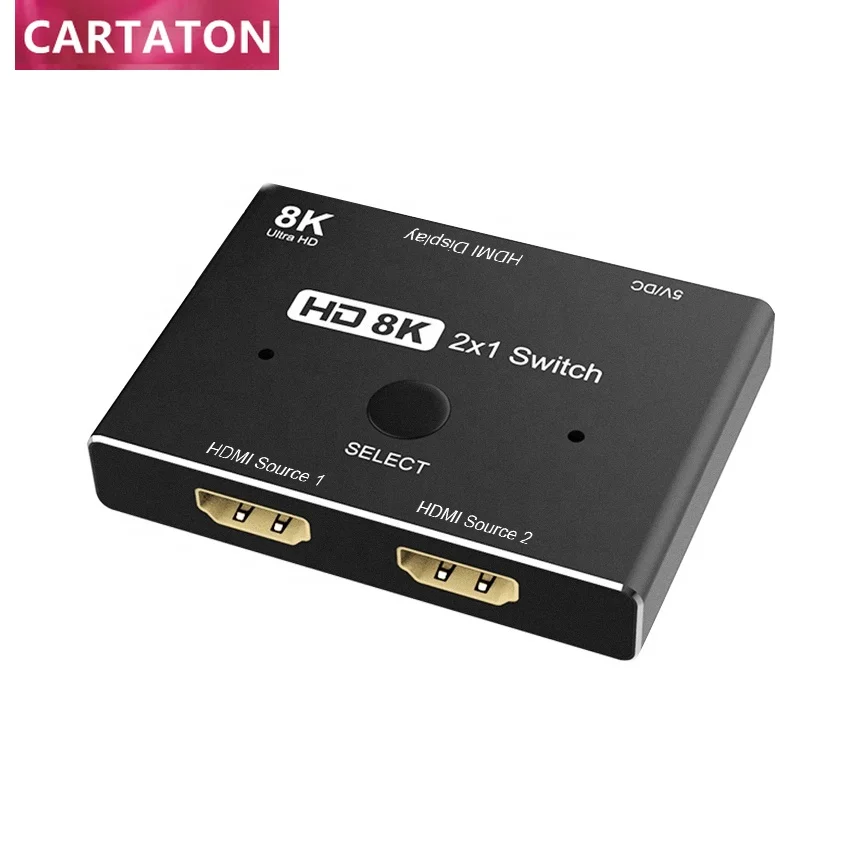 Ultra HD 8K Коммутатор HDMI-совместимый 2,1 переключатель сплиттер 2 в 1 8K @ 60 Гц 4K @ 120 Гц высокоскоростной 48 Гбит/с переключатель адаптер
Ultra HD 8K Коммутатор HDMI-совместимый 2,1 переключатель сплиттер 2 в 1 8K @ 60 Гц 4K @ 120 Гц высокоскоростной 48 Гбит/с переключатель адаптер