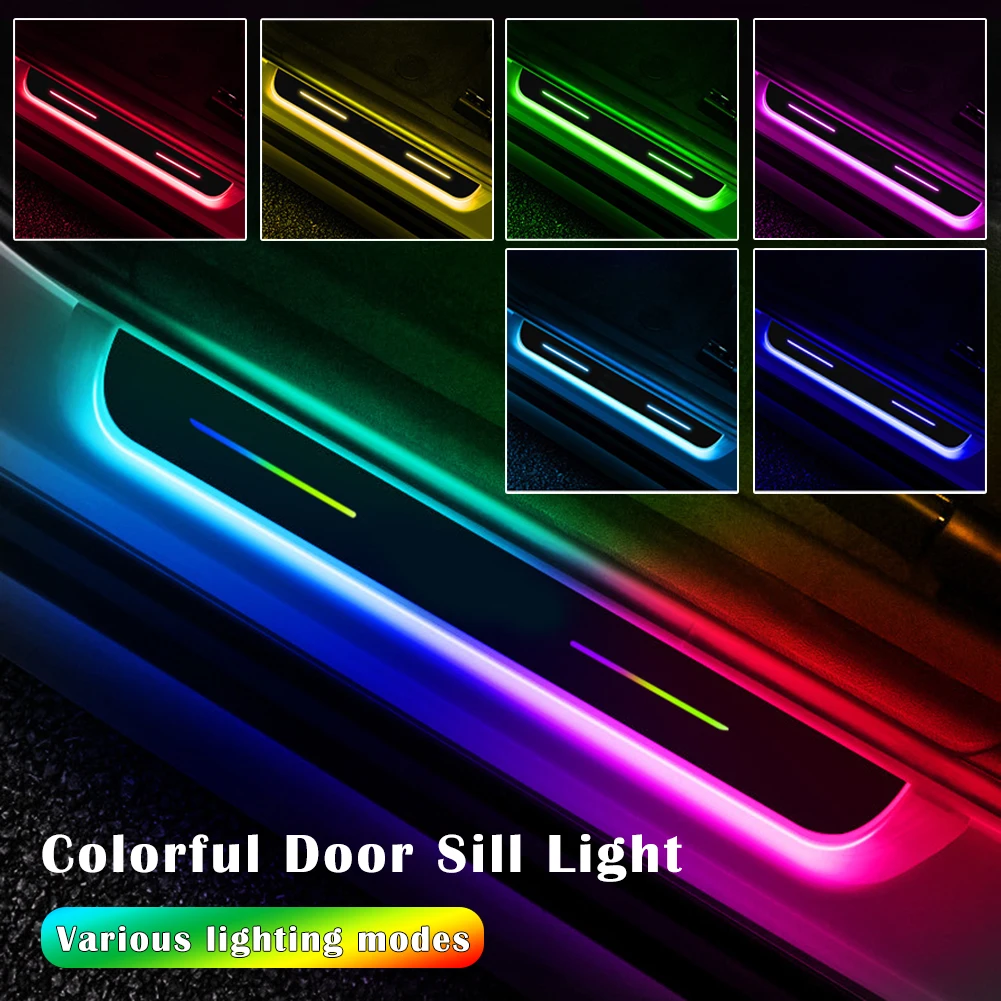 4Pcs Car Door Illuminated LED Light USB Rechargeable Wireless Front Rear Door Welcome Pedal Atmosphere Light Color Changing Lamp
4Pcs Car Door Illuminated LED Light USB Rechargeable Wireless Front Rear Door Welcome Pedal Atmosphere Light Color Changing Lamp