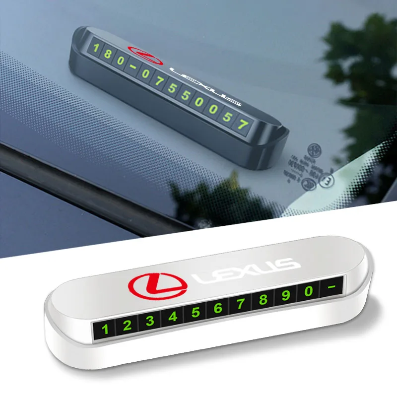 1pcs Car Phone Number Temporary Parking Card for Lexus RX 300 IS 250 300 GX 400 460 UX 200 NX LX GS ES Auto Interior Accessories 
1pcs Car Phone Number Temporary Parking Card for Lexus RX 300 IS 250 300 GX 400 460 UX 200 NX LX GS ES Auto Interior Accessories