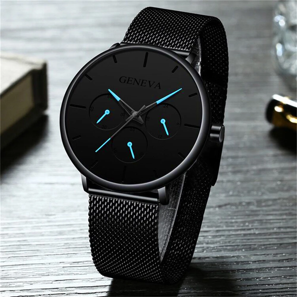 Famous Brand Casual Men's Clock Wristwatch Black Fashion Quartz Watch Ultra Thin Stainless Steel Mesh Belt Relogio Masculino
Famous Brand Casual Men's Clock Wristwatch Black Fashion Quartz Watch Ultra Thin Stainless Steel Mesh Belt Relogio Masculino