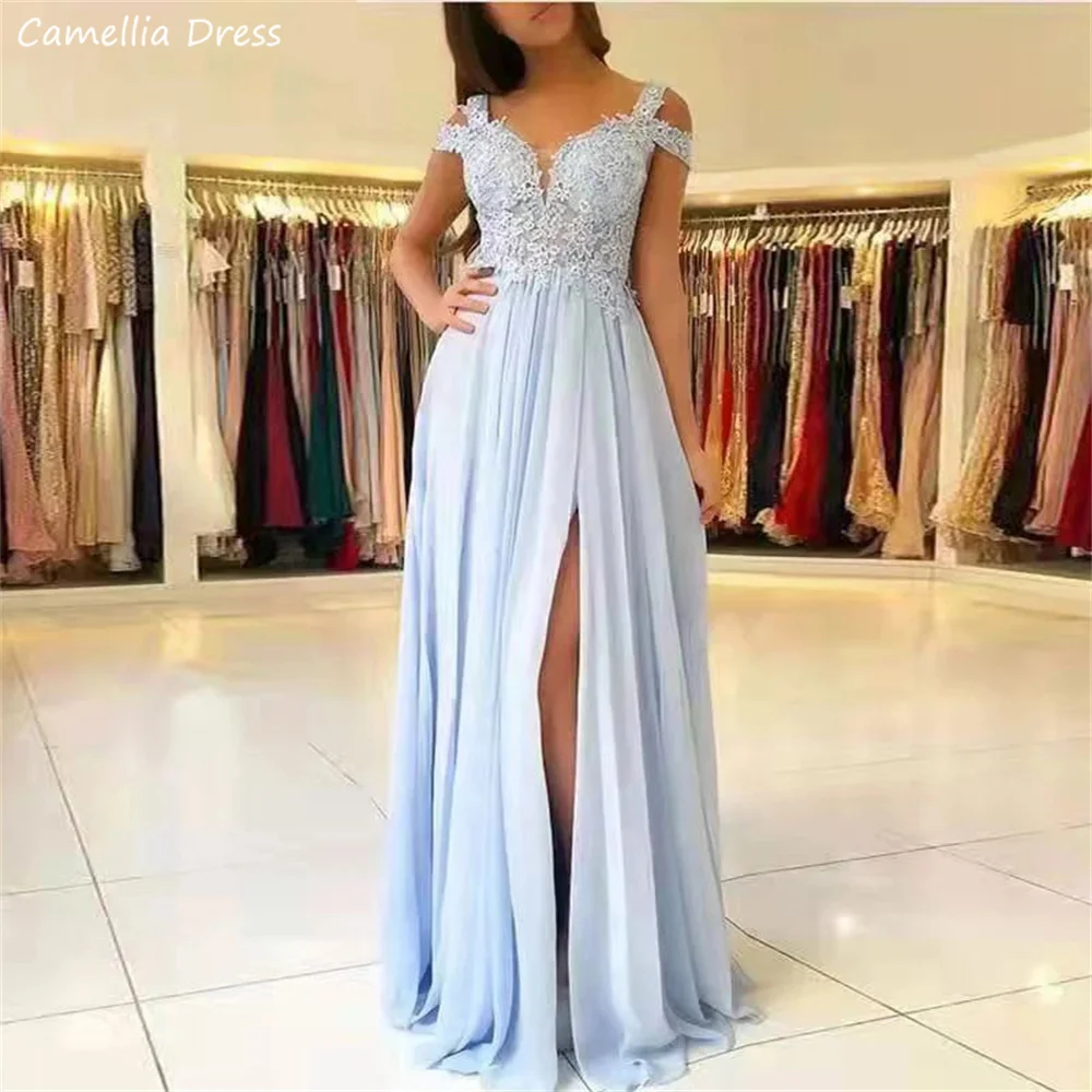 Elegant V-neck Evening Dresses Party Gowns Women's Dress Robe De Soirée Femme Prom Dresses Side Slit فستان سهرة
Elegant V-neck Evening Dresses Party Gowns Women's Dress Robe De Soirée Femme Prom Dresses Side Slit فستان سهرة