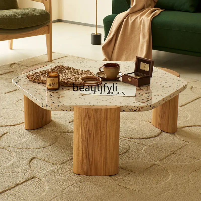 CXH Silent Wind round Terrazzo Coffee Table Living Room Home Small Table Bedroom Sitting Floor
CXH Silent Wind round Terrazzo Coffee Table Living Room Home Small Table Bedroom Sitting Floor