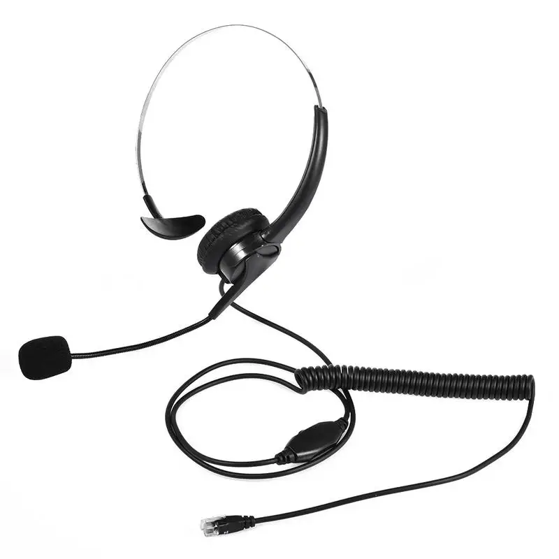 

For Call Center Single-Sided USB Headset With Mic Telephone Operator Headphone Noise Reduction HD Earphone For Customer Service