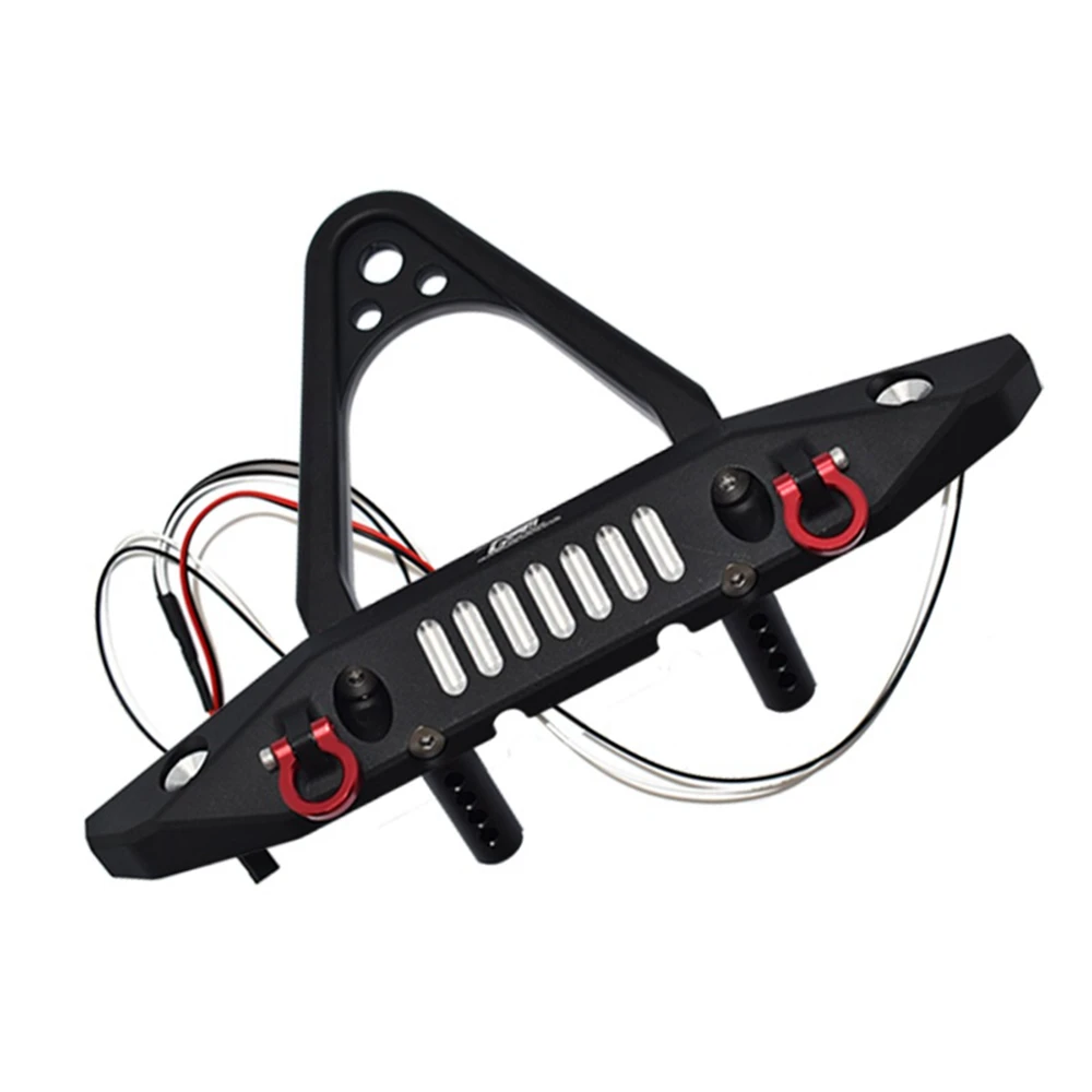 Metal Front Bumper with Tow Hook LED Lights for Axial SCX6 AXI05000 JEEP JLU 1/6 RC Crawler Car Upgrades Parts,1
Metal Front Bumper with Tow Hook LED Lights for Axial SCX6 AXI05000 JEEP JLU 1/6 RC Crawler Car Upgrades Parts,1