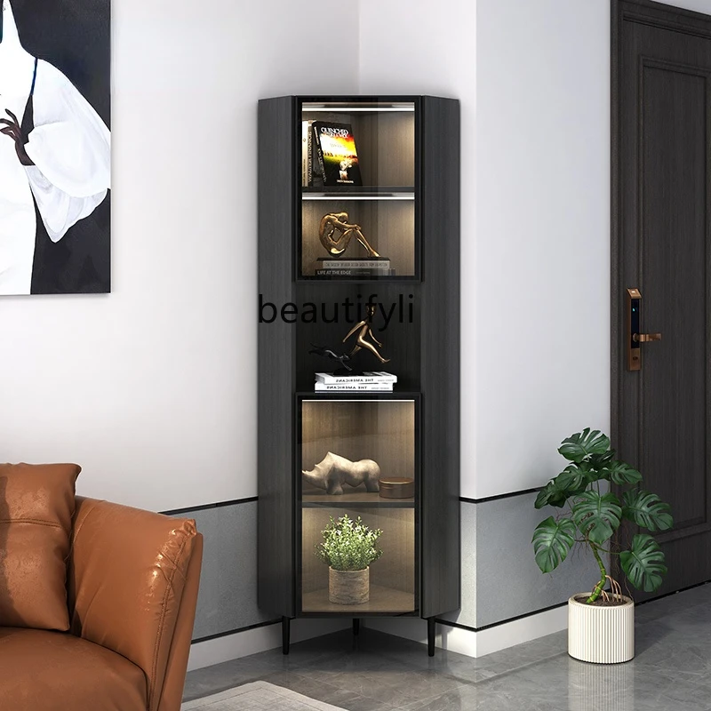 zq Cabinet Living Room Corner Cabinet Wall Triangle Cabinet Storage Rack Storage Cabinet Light Luxury Storage Cabinet
zq Cabinet Living Room Corner Cabinet Wall Triangle Cabinet Storage Rack Storage Cabinet Light Luxury Storage Cabinet