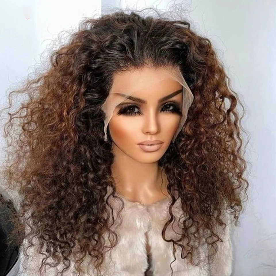 Soft 26 "Long Ombre Honey Blonde Brown 180Density Kinky Curly Lace Front Wig For Black Women BabyHair Glueless Preplucked Daily
Soft 26 "Long Ombre Honey Blonde Brown 180Density Kinky Curly Lace Front Wig For Black Women BabyHair Glueless Preplucked Daily