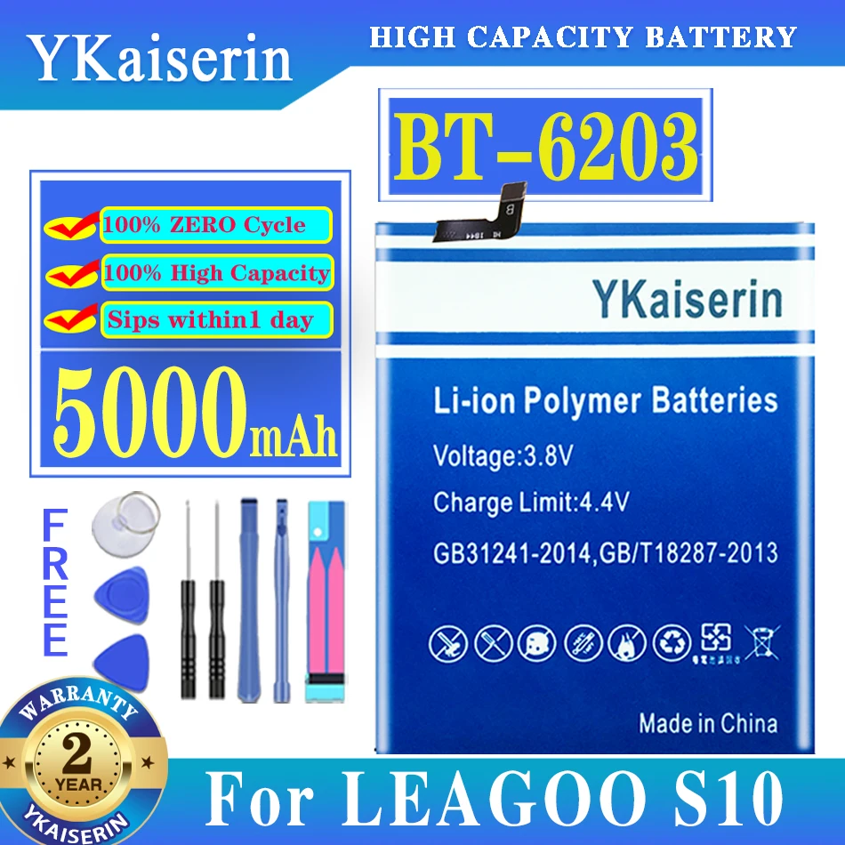 YKaiserin 100% New 5000mAh BT-6203 Battery For LEAGOO S10 Mobile Phone In Stock High Quality +Tracking Code
YKaiserin 100% New 5000mAh BT-6203 Battery For LEAGOO S10 Mobile Phone In Stock High Quality +Tracking Code
