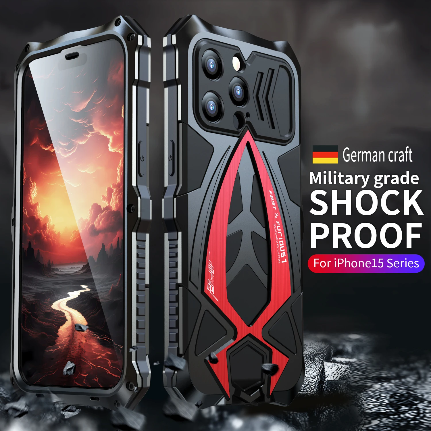 Luphie Armor For iphone 15 Pro Max Metal Case 15 Plus 15 Pro Military Shockproof Rubber Full Rugged Cover Fundas With Protector
Luphie Armor For iphone 15 Pro Max Metal Case 15 Plus 15 Pro Military Shockproof Rubber Full Rugged Cover Fundas With Protector
